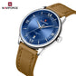 Naviforce 9272L Spectra Men Leather Watch - Blue Brown
