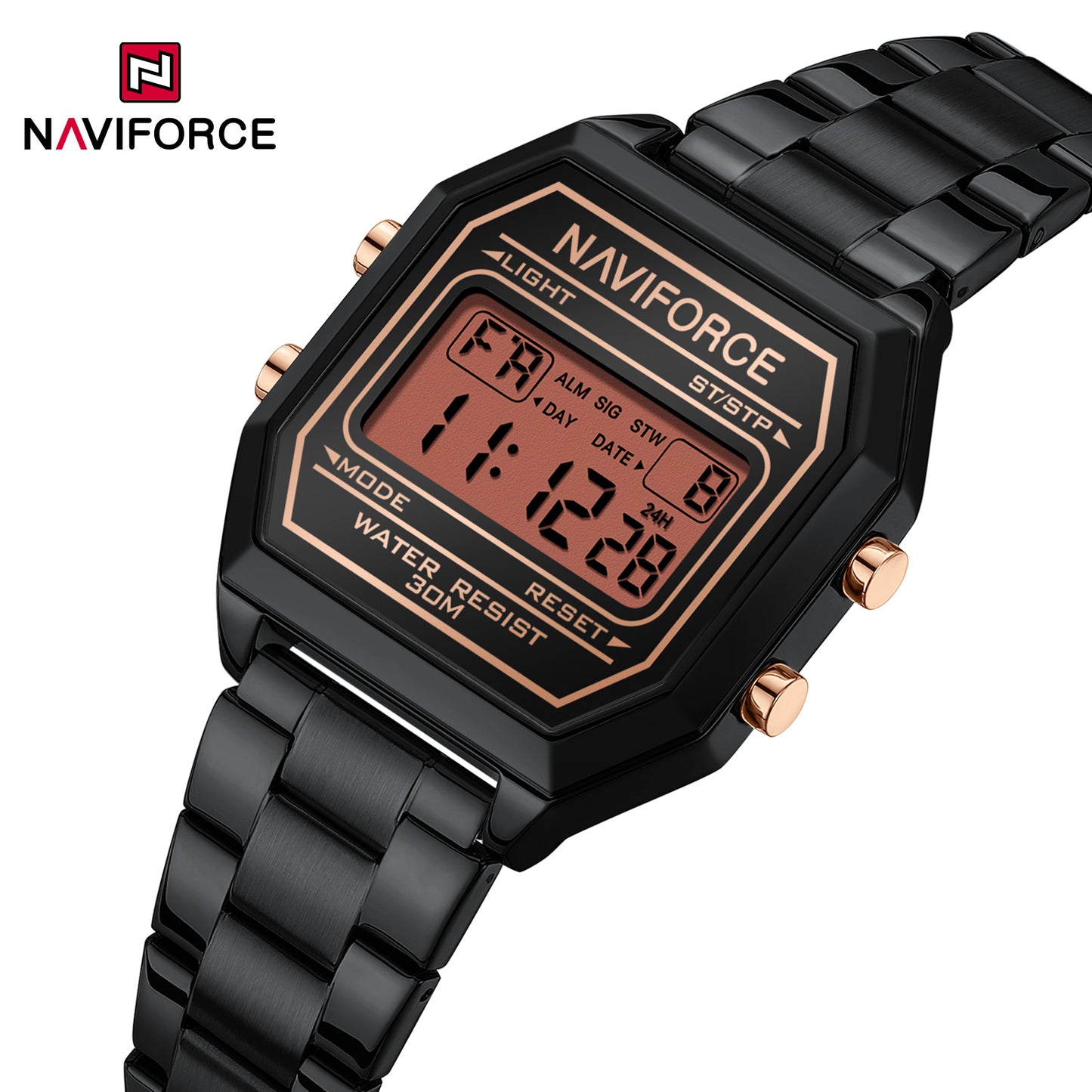 Naviforce 5063S Prestige Women Watch -Black RoseGold