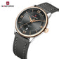 Naviforce 9272L Spectra Men Leather Watch - Grey-RoseGold