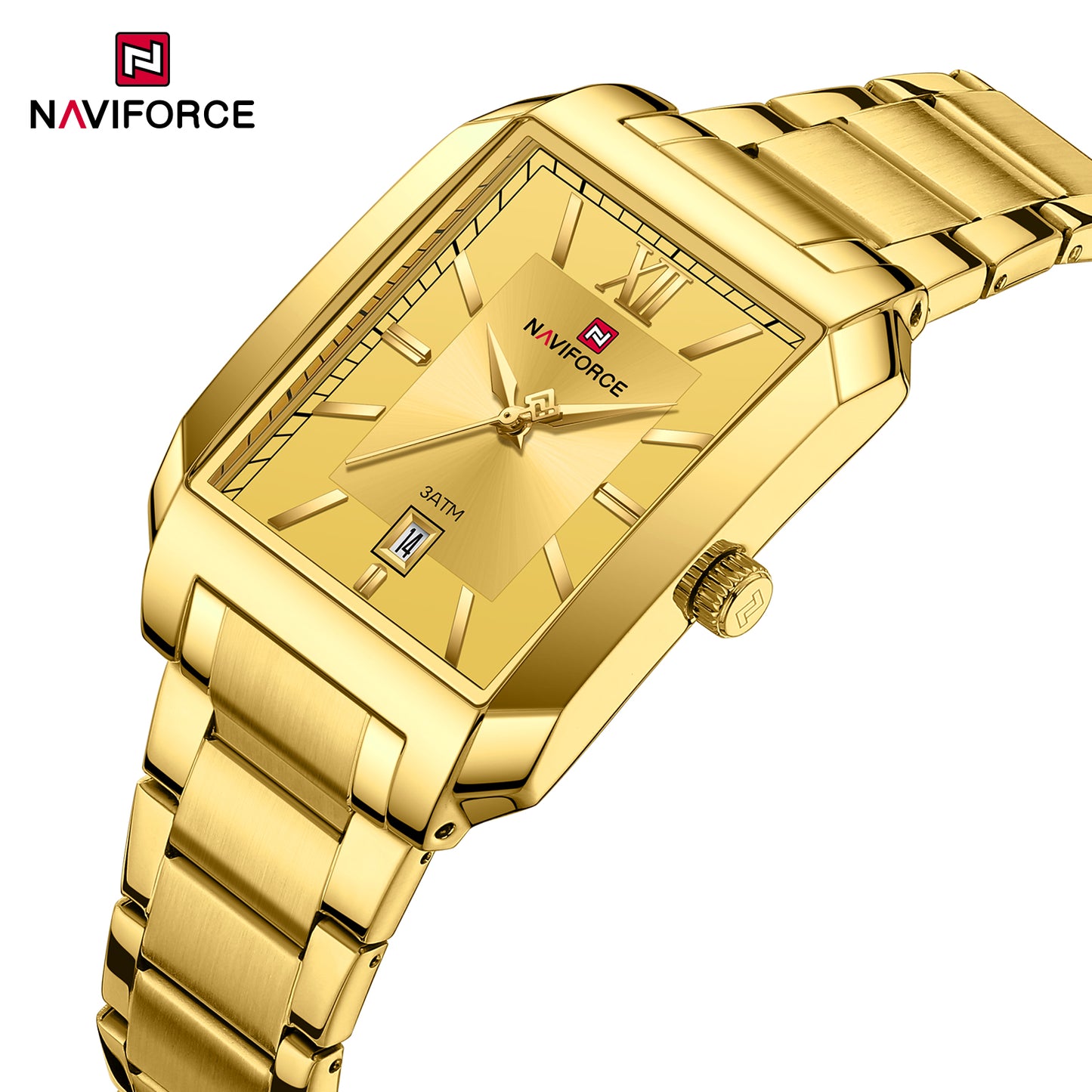 Naviforce 9251 Treasure Couple Watch - Gold