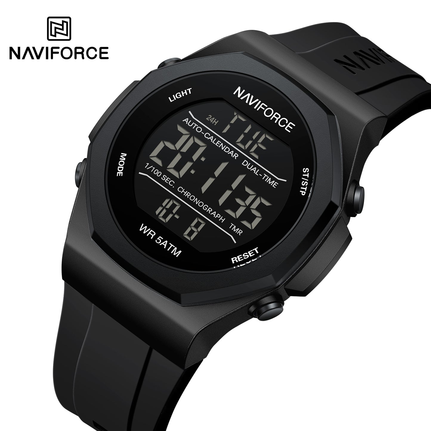 Naviforce NF7117 Volda Digital Men Watch - Black