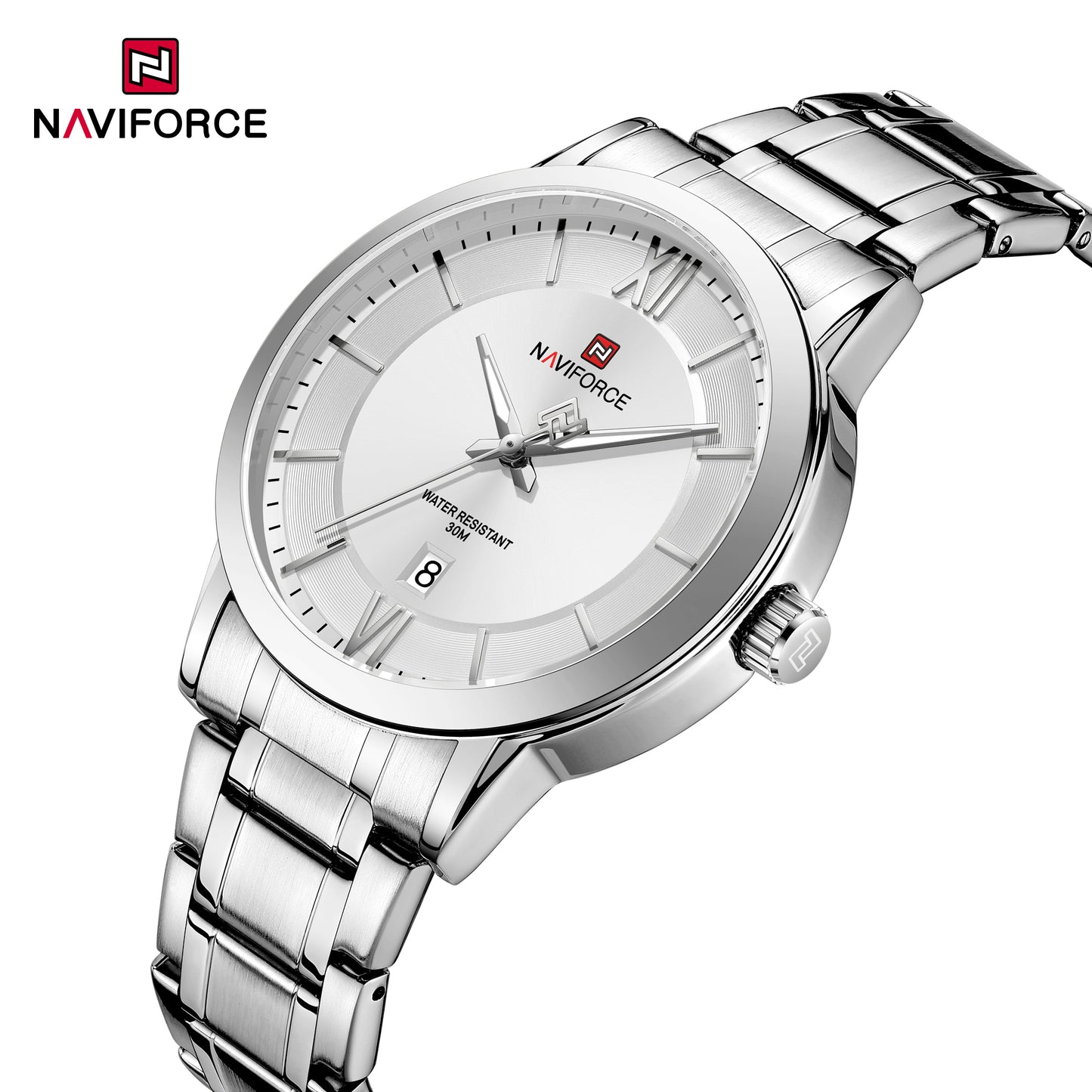 Naviforce 9254 Alliance Men Watch - Silver
