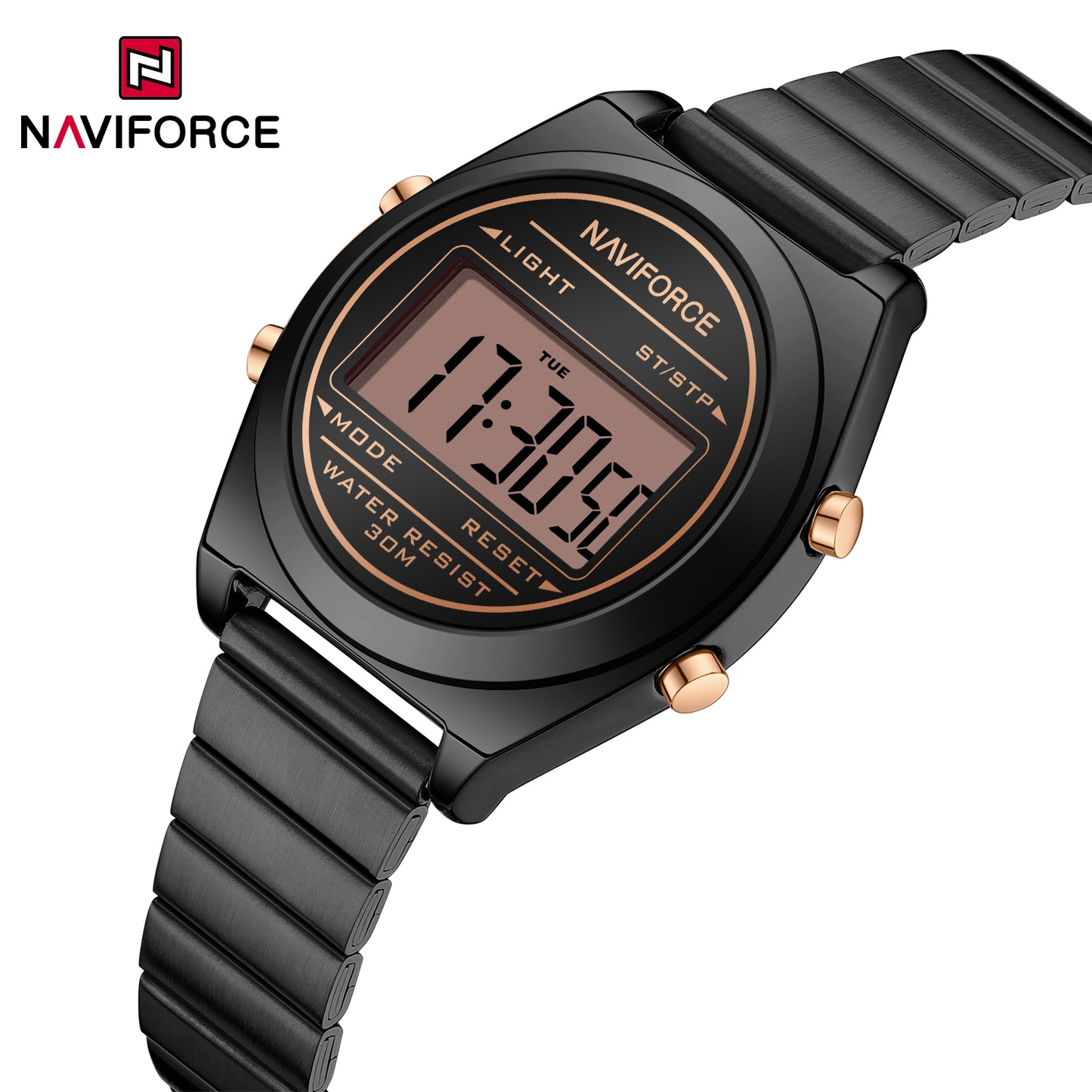 Naviforce 5066 Haute Digital Women Watch - Black