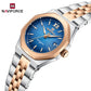 Naviforce 5078 Radiant Luxe Women Watch - Silver RoseGold Blue