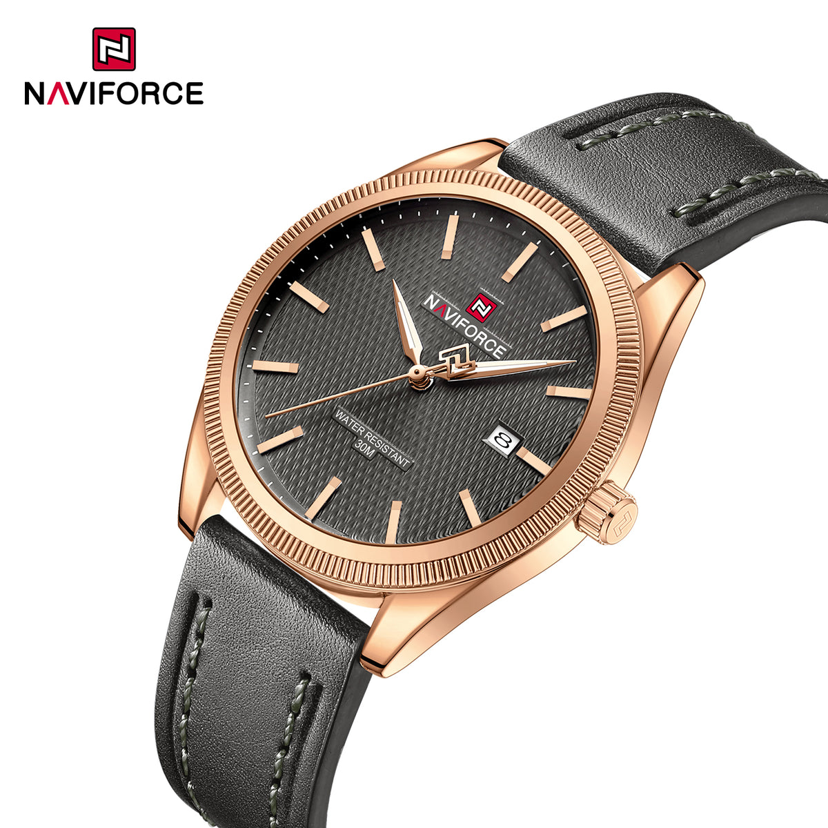 Naviforce 9276L Maison Classic Men Watch - Grey RoseGold