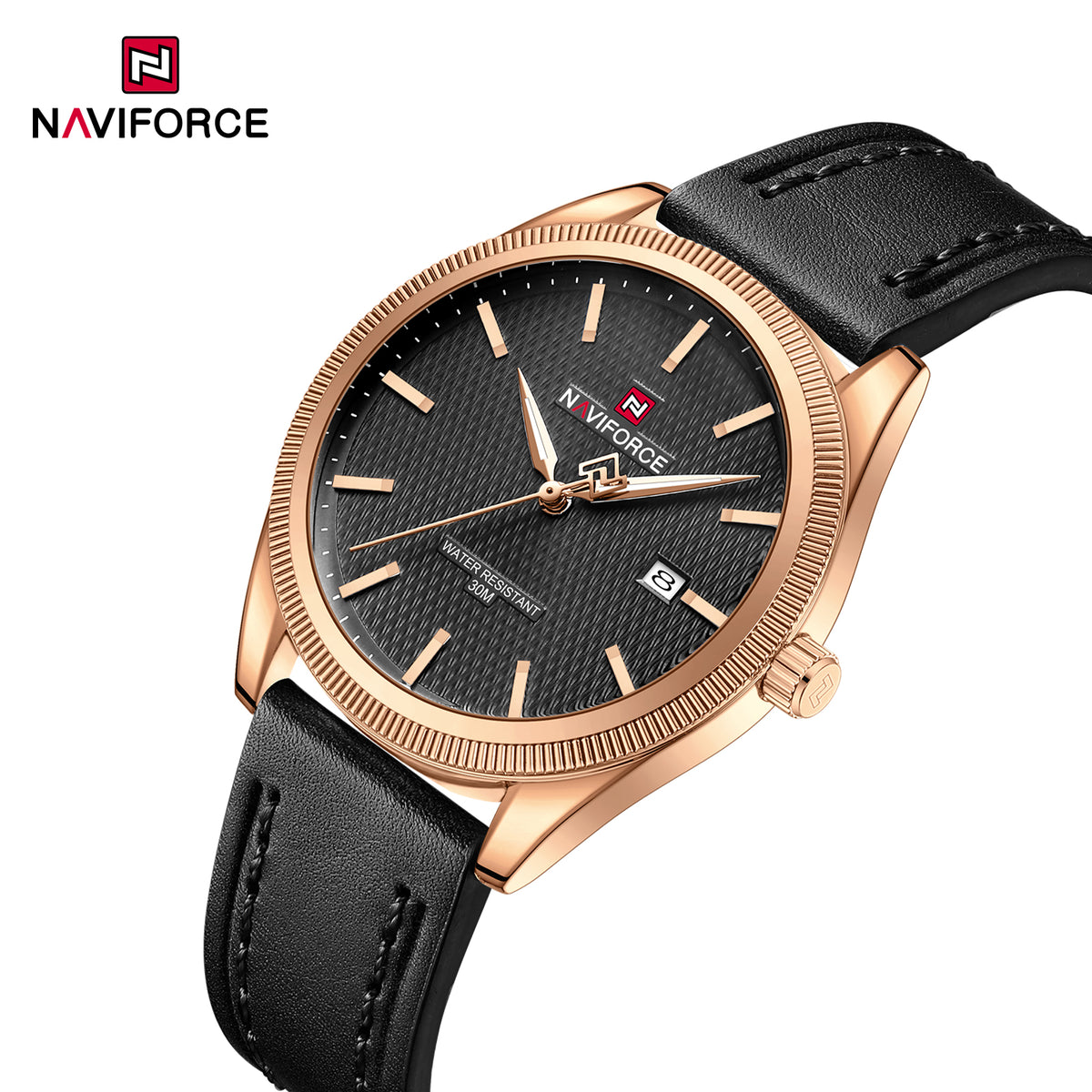 Naviforce 9276L Maison Classic Men Watch - Black RoseGold