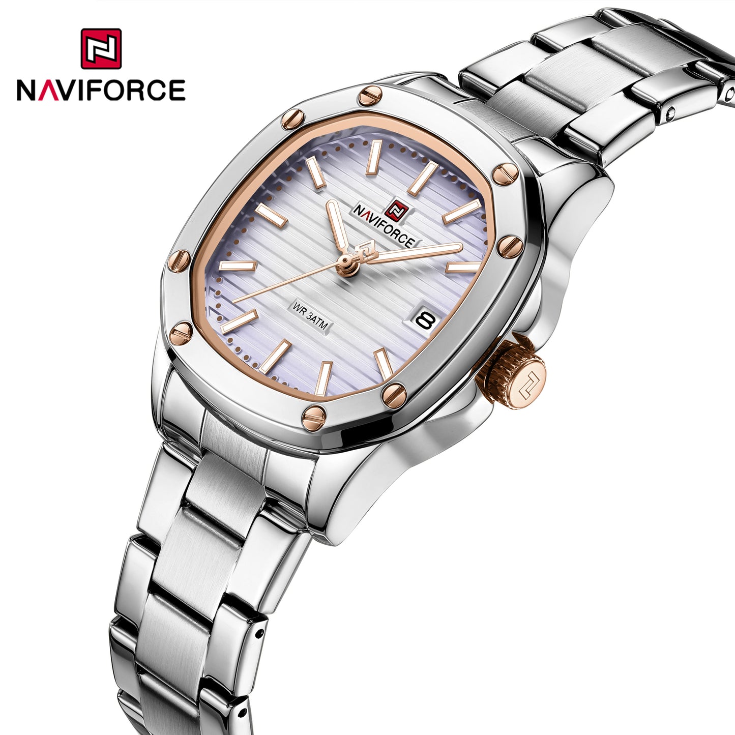 Naviforce 5069s Zuri Women Watch - Silver Peach