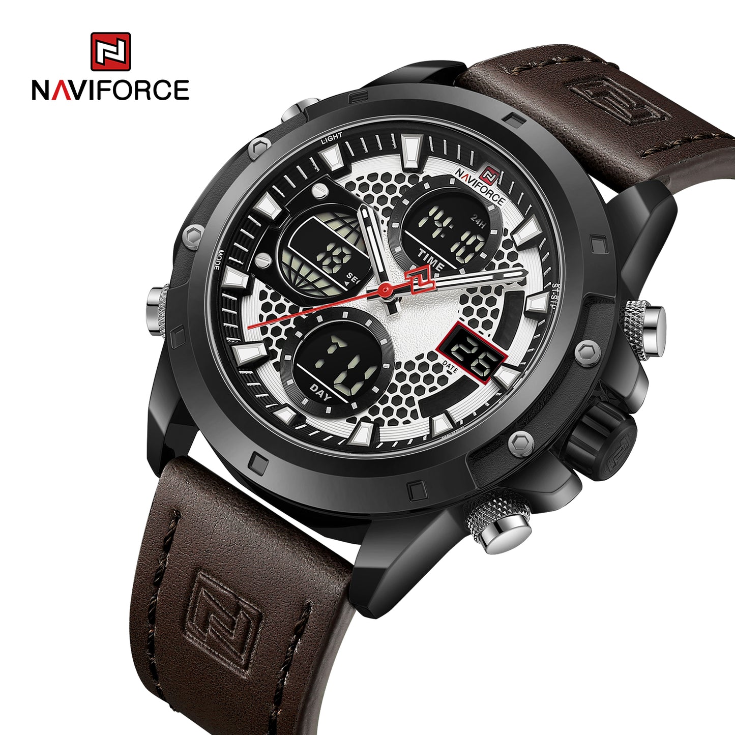 Naviforce 9225 Titanium Men Watch - Dark Brown