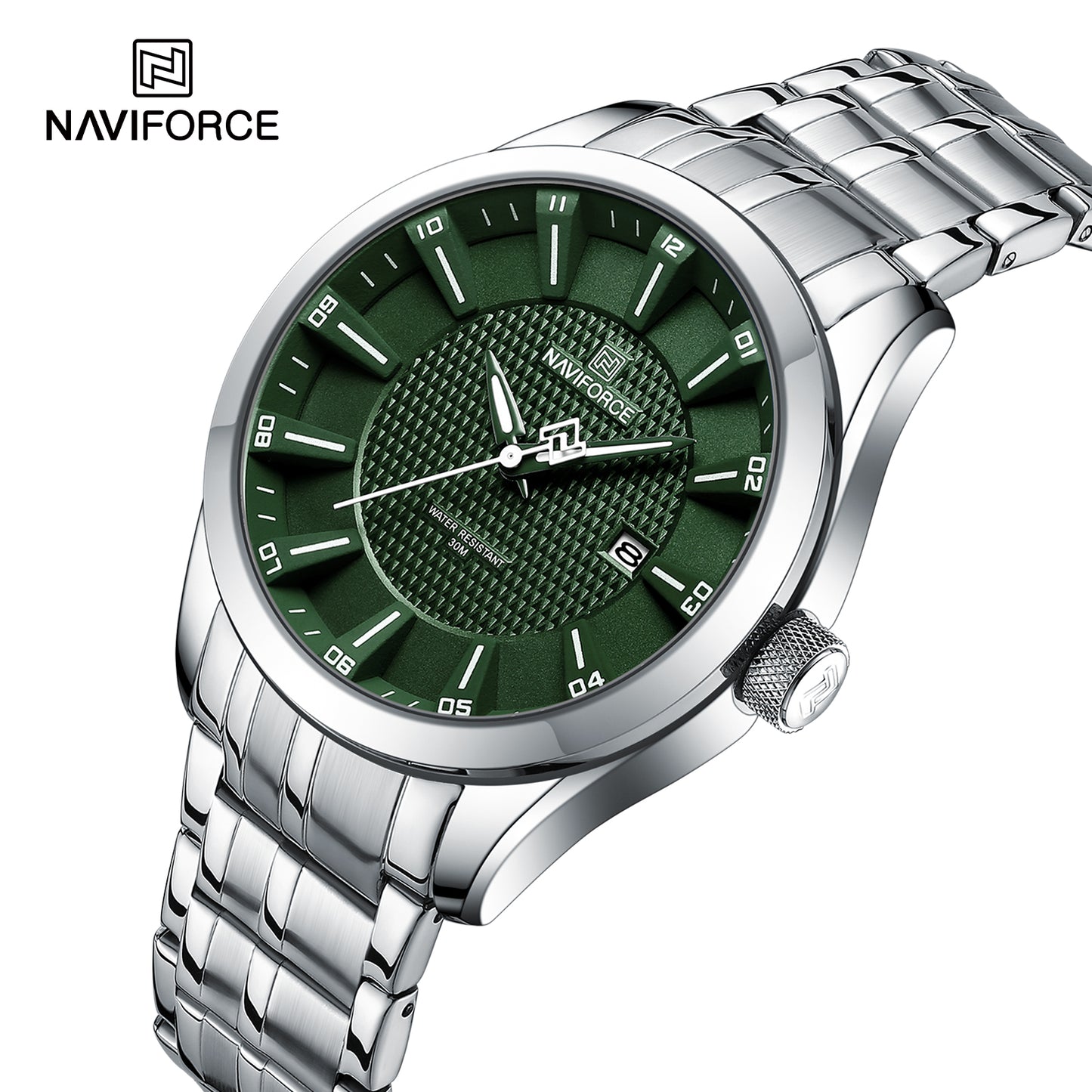 Naviforce 8032 Nebula Men Watch - Silver Green