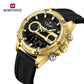 Naviforce 9223 Starfire Premium Men Watch - BlackGold