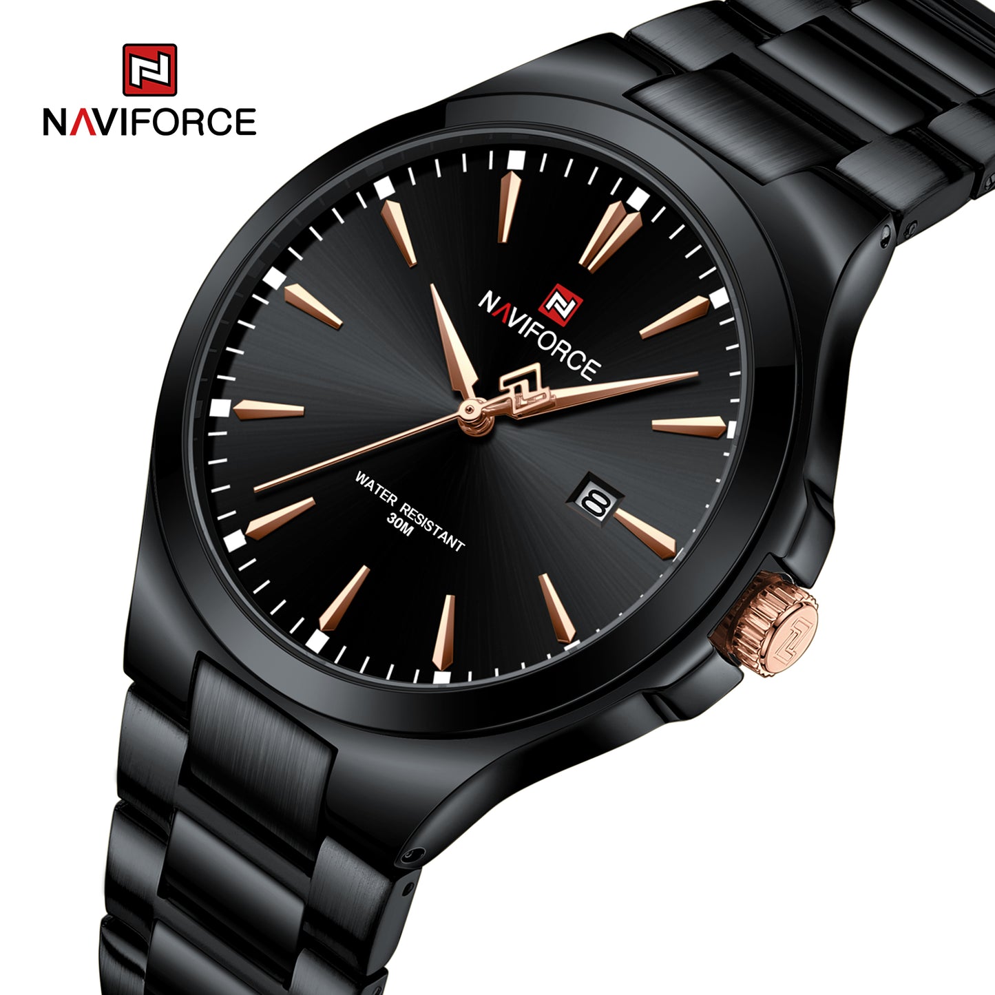 Naviforce 9214 Duze Men Watch - Black