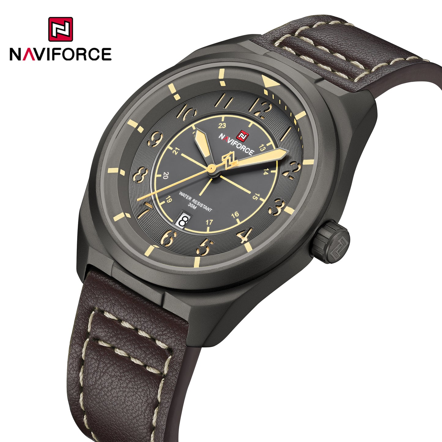 Naviforce 9281L Gambit Men Watch - Brown Black