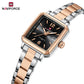 Naviforce 9252 Duet Classic Couples Watch - Silver Black-RoseGold