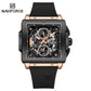 Naviforce 8064 Square Chrono Men Watch - Black RoseGold