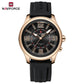 Naviforce 9256 Duotime Couple Watch - Black RoseGold