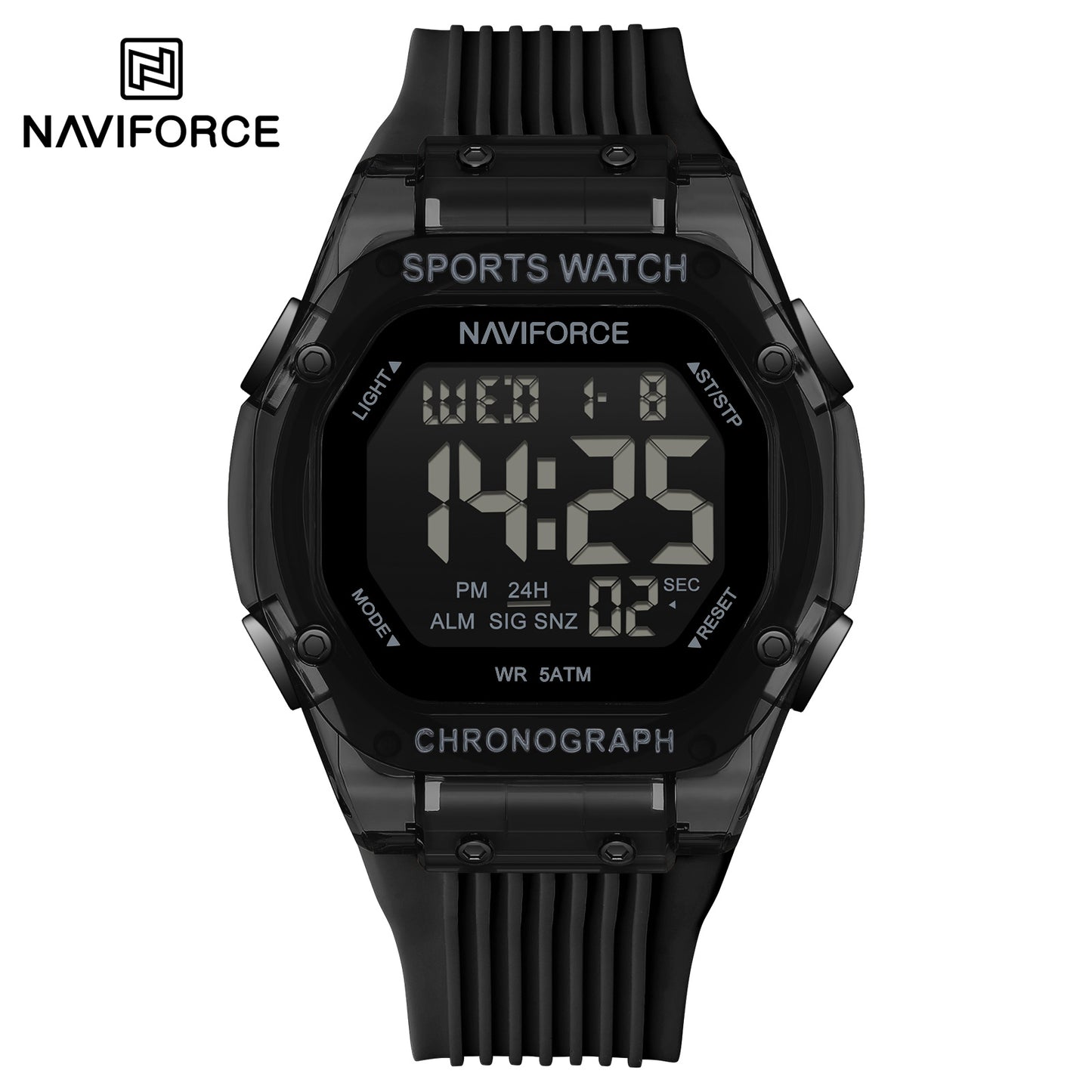 Naviforce 7113 Prime Digital Men Watch - Black