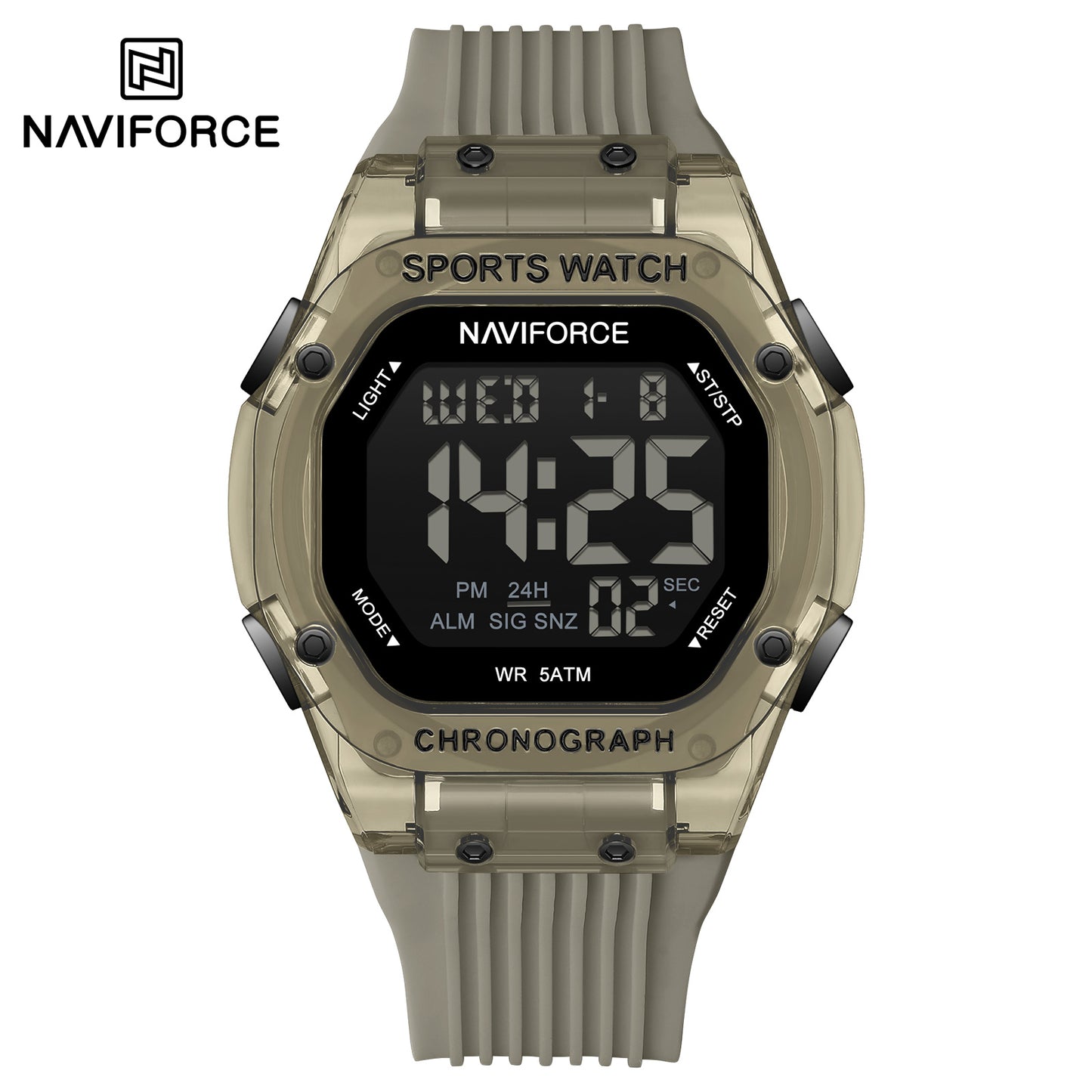 Naviforce 7113 Prime Digital Men Watch - Grey