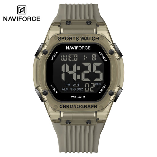 Naviforce 7113 Prime Digital Men Watch - Grey