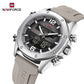 Naviforce 9264 Sentinel Men Silicone Watch - Silver Grey