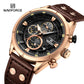 Naviforce 8045 Charlie Chronograph Men Watch - Coffee-Brown