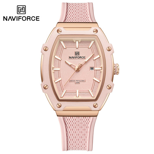 Naviforce 8069 Luxe Women Silicon Watch - Pink