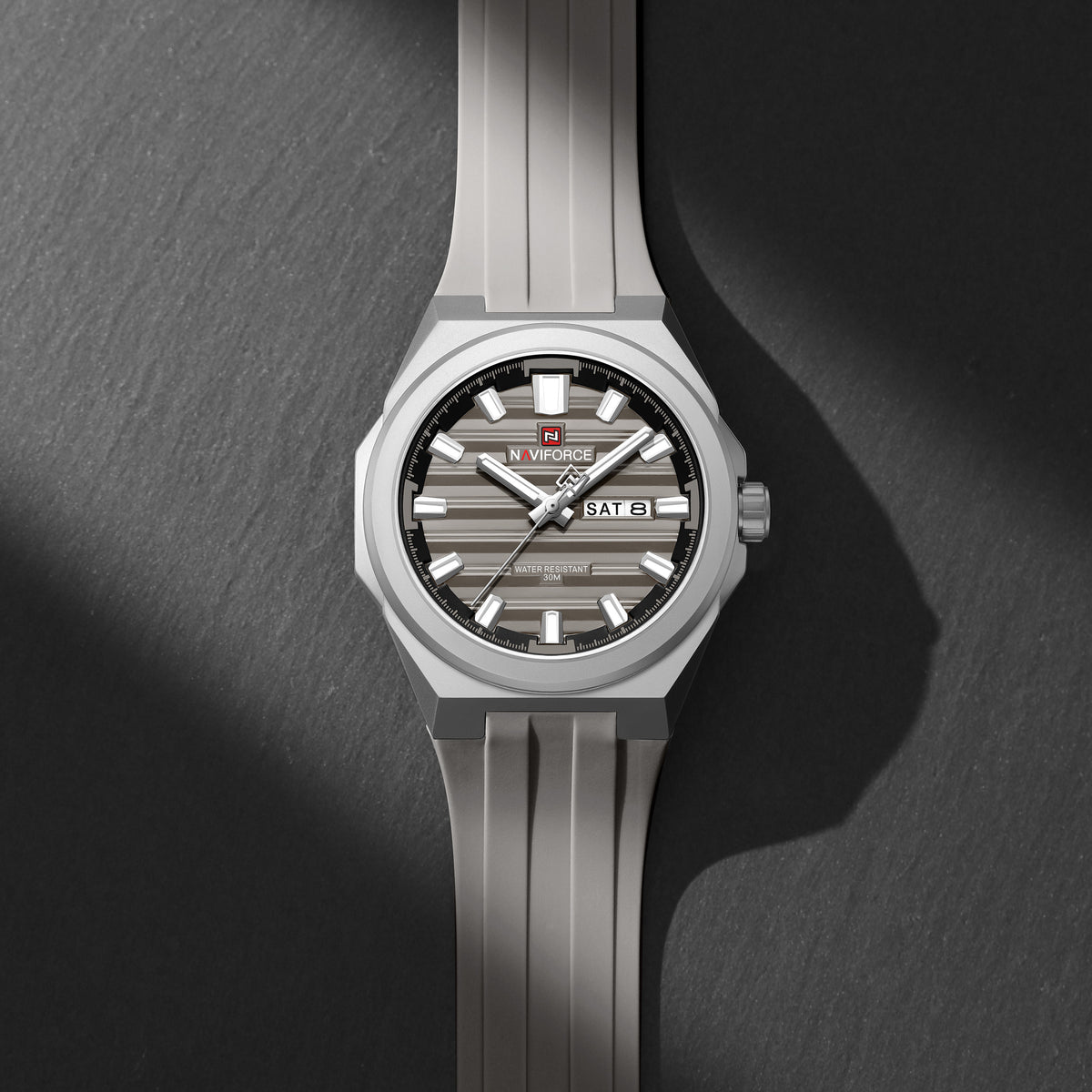 Naviforce 9279 Expenditure Men Watch - Light-grey