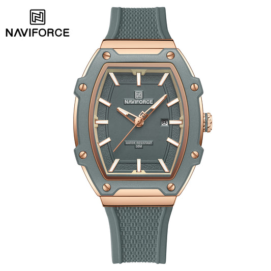 Naviforce 8069 Luxe Women Silicon Watch - Green
