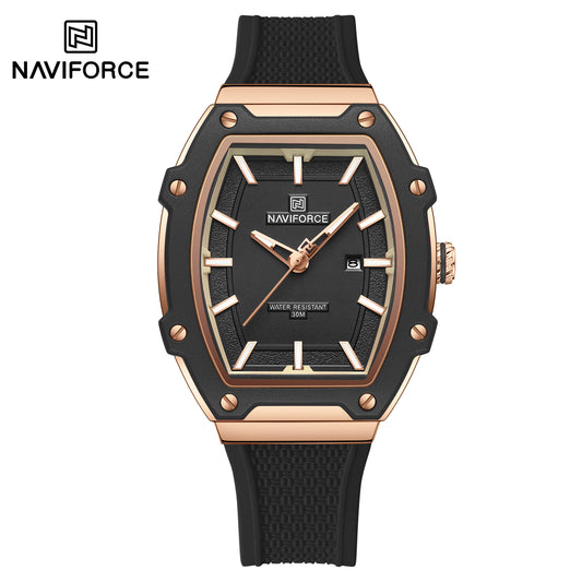 Naviforce 8069 Luxe Women Silicon Watch - Black