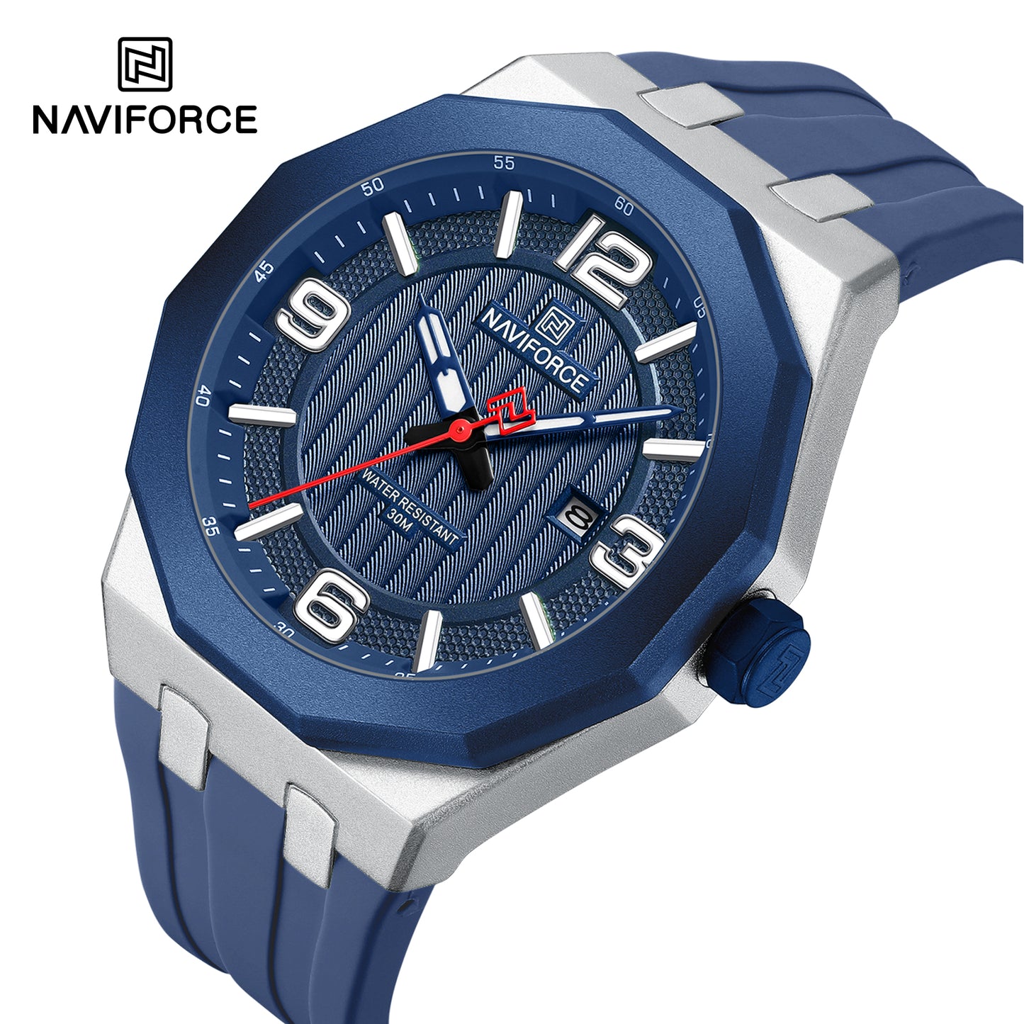 Naviforce 8079 Retro Style Men Watch - Blue