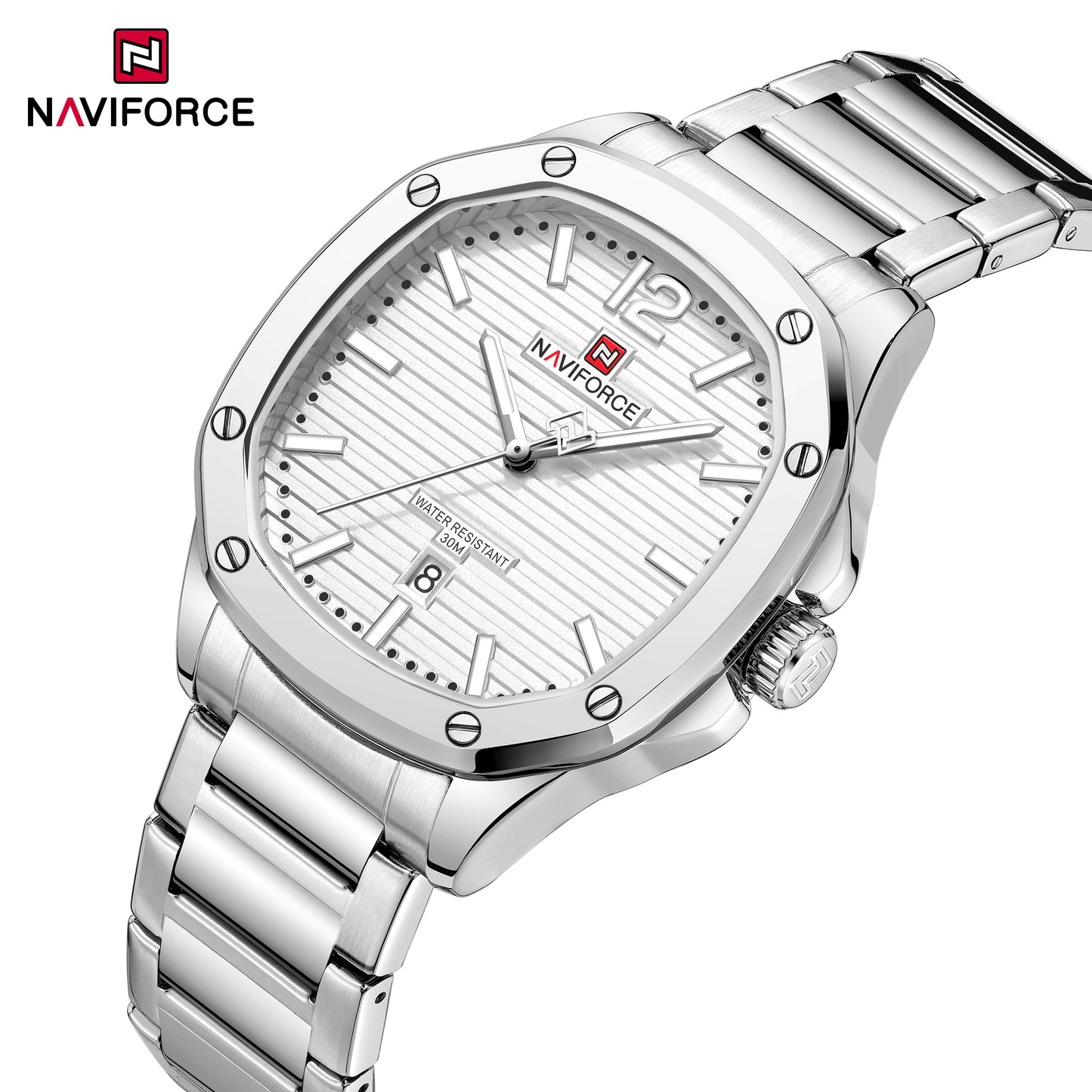 Naviforce 9243S Pantom Men Watch - Silver