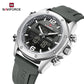 Naviforce 9264 Sentinel Men Silicone Watch - Silver DarkGrey