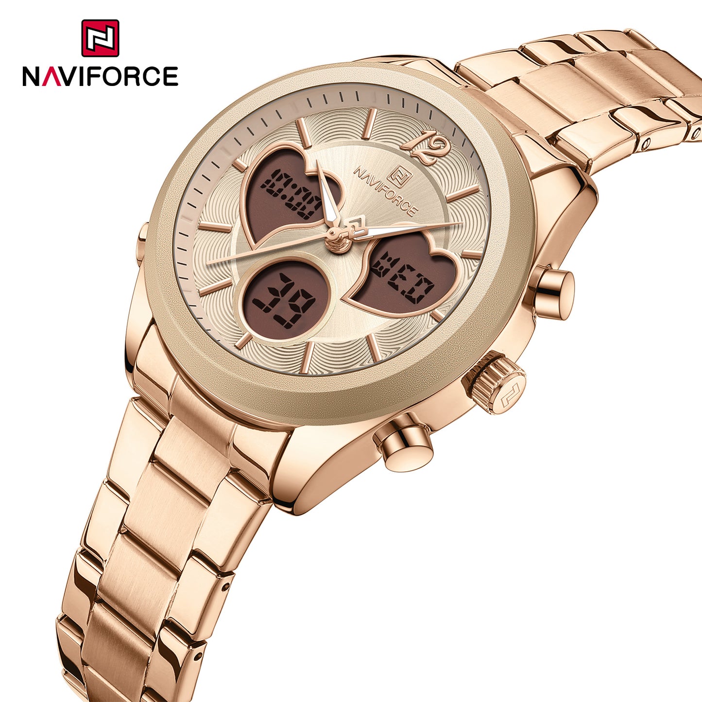 Naviforce 5045 Lovie Women Watch - Rosegold