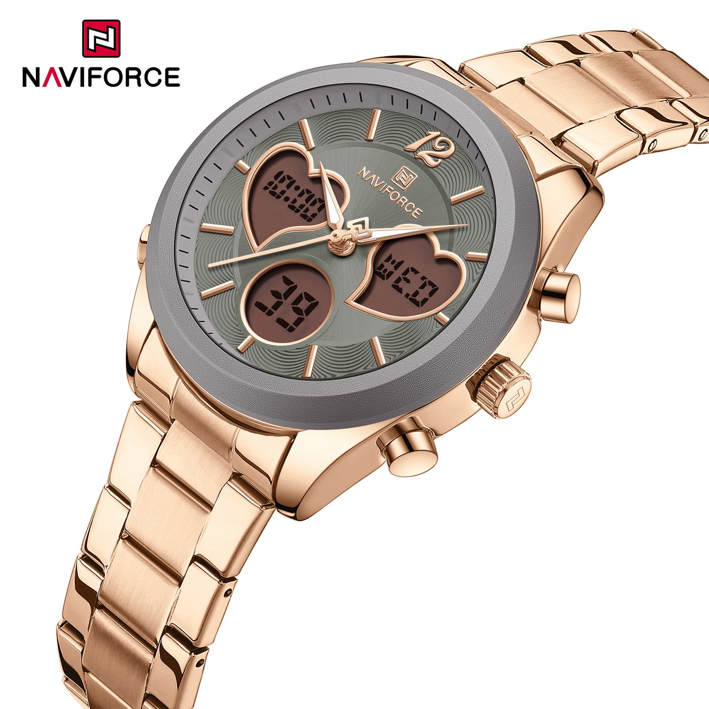 Naviforce 5045 Lovie Women Watch - Rosegold Grey