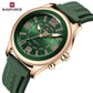 Naviforce 9256 Duotime Couple Watch - Green