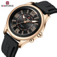 Naviforce 9256 Duotime Couple Watch - Black RoseGold