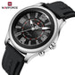 Naviforce 9256 Duotime Couple Watch - Silver Black