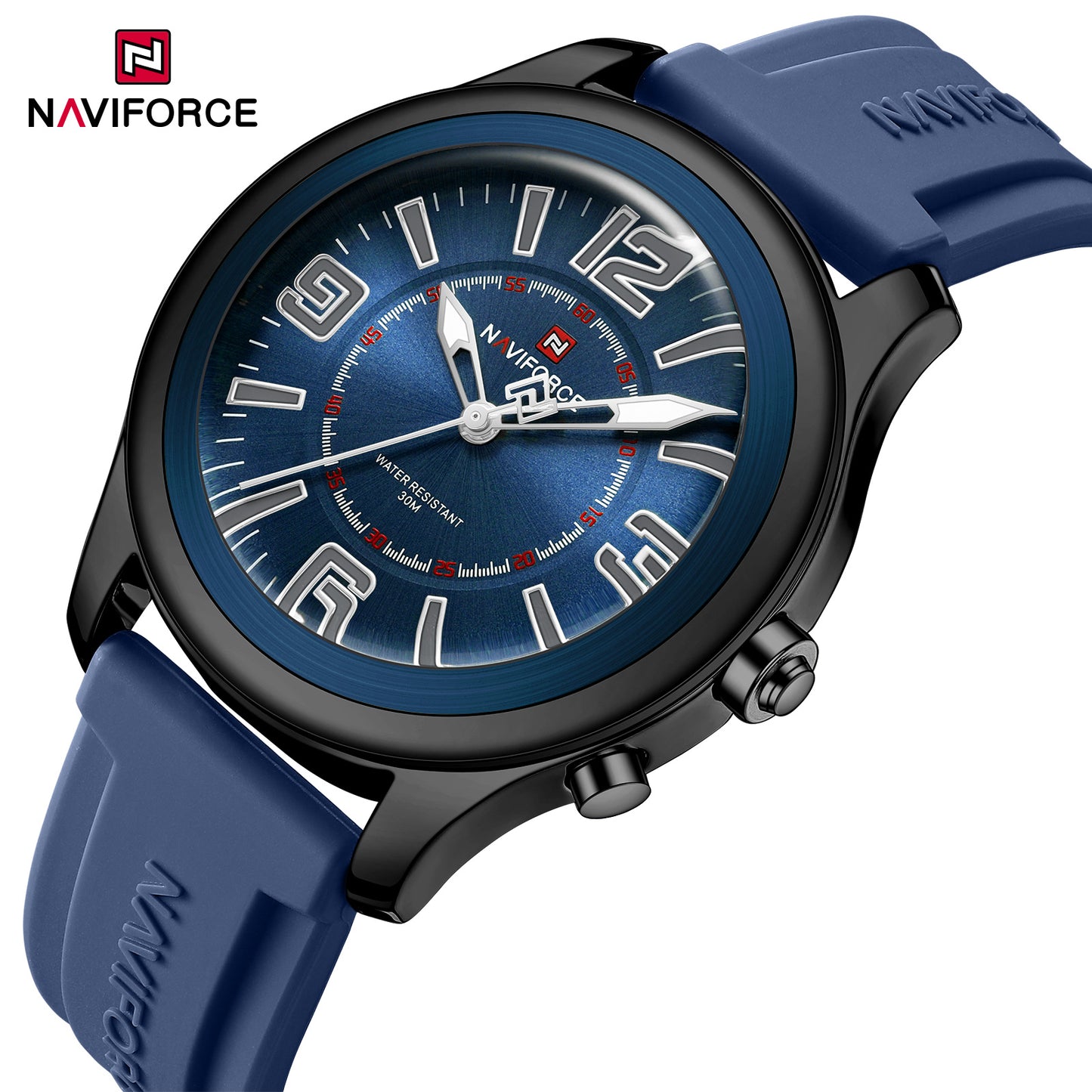 Naviforce 9256 Duotime Couple Watch - Blue