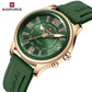 Naviforce 9256 Duotime Couple Watch - Green