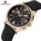 Naviforce 9256 Duotime Couple Watch - Black RoseGold