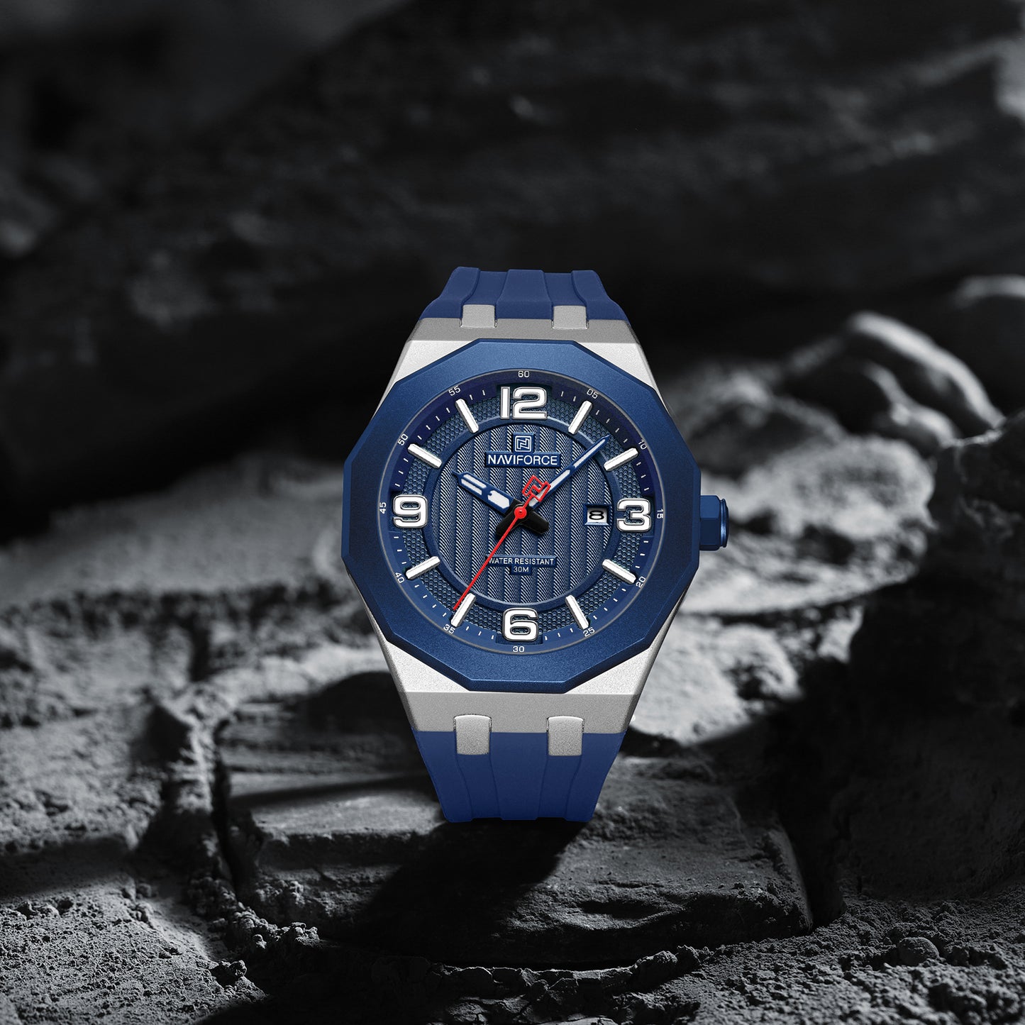 Naviforce 8079 Retro Style Men Watch - Blue