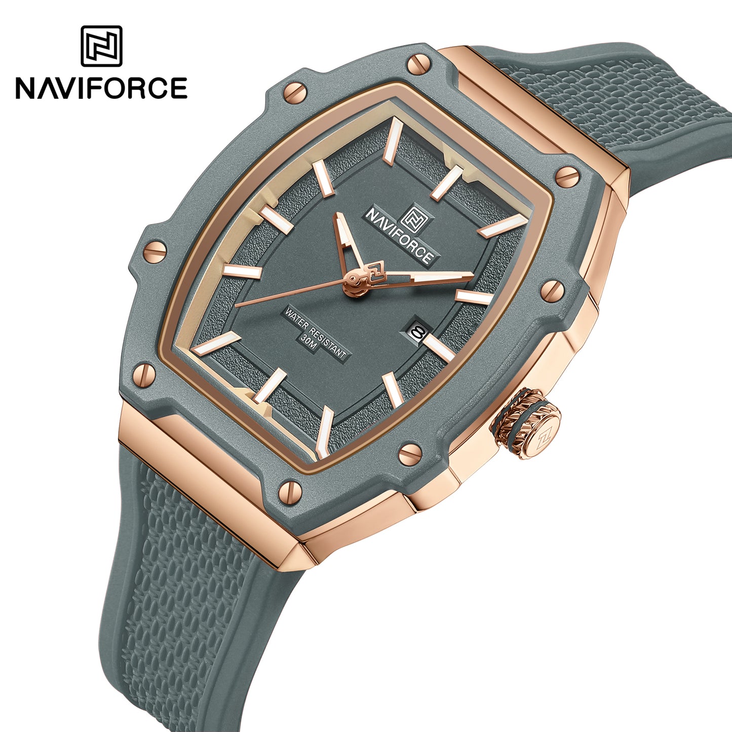 Naviforce 8069 Luxe Women Silicon Watch - Green