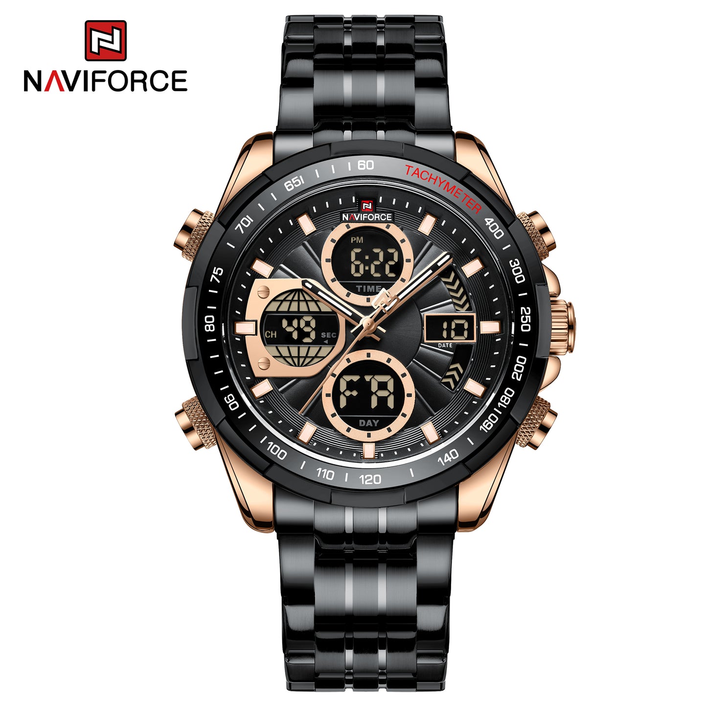 Naviforce 9197 Electron Men Watch - RoseGold Black