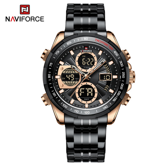 Naviforce 9197 Electron Men Watch - RoseGold Black