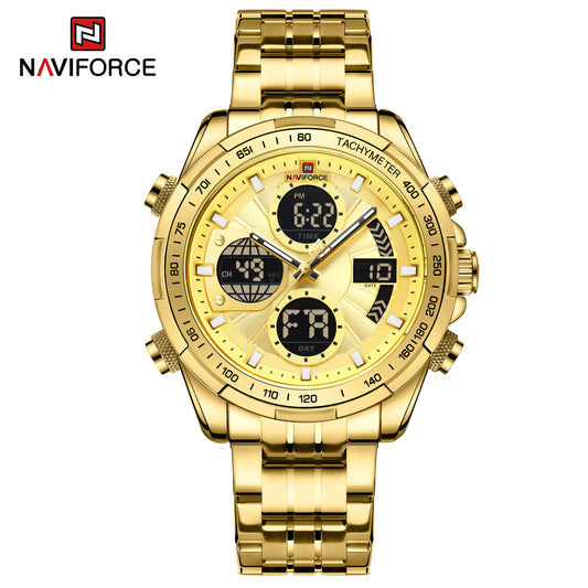 Naviforce 9197 Electron Men Watch - Gold