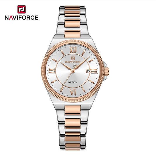 Naviforce 5073 Eva Women Watch -Silver RoseGold