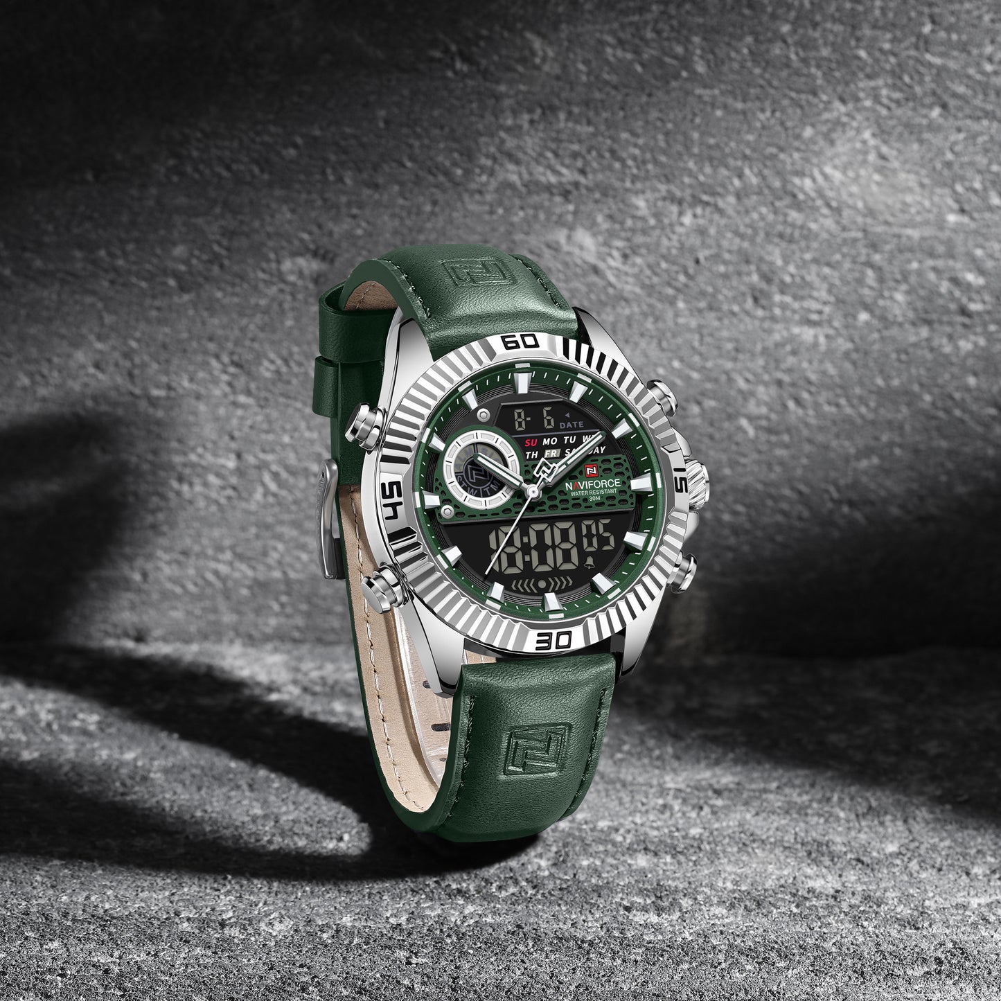 Naviforce 9262L Voyager Men Leather Watch - Green