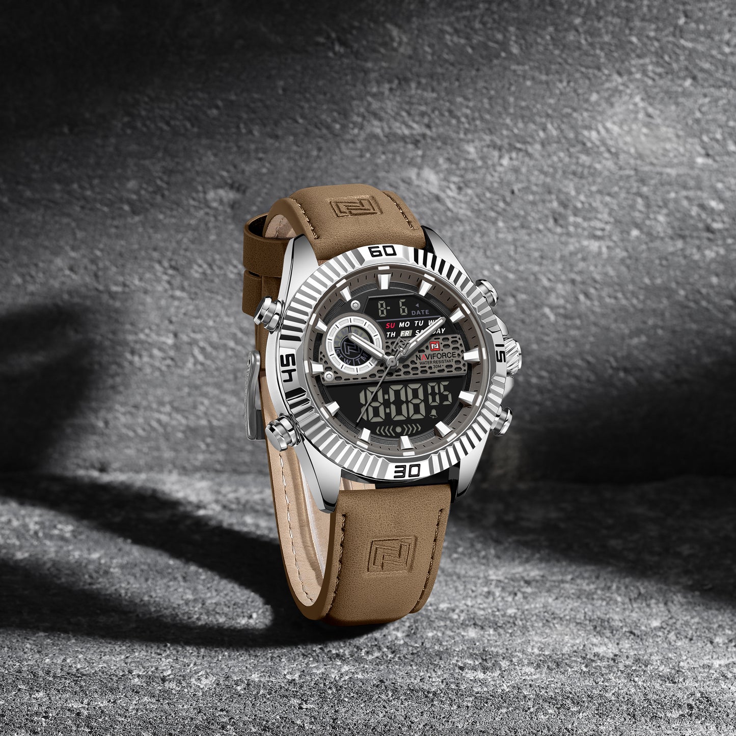 Naviforce 9262L Voyager Men Leather Watch - Brown