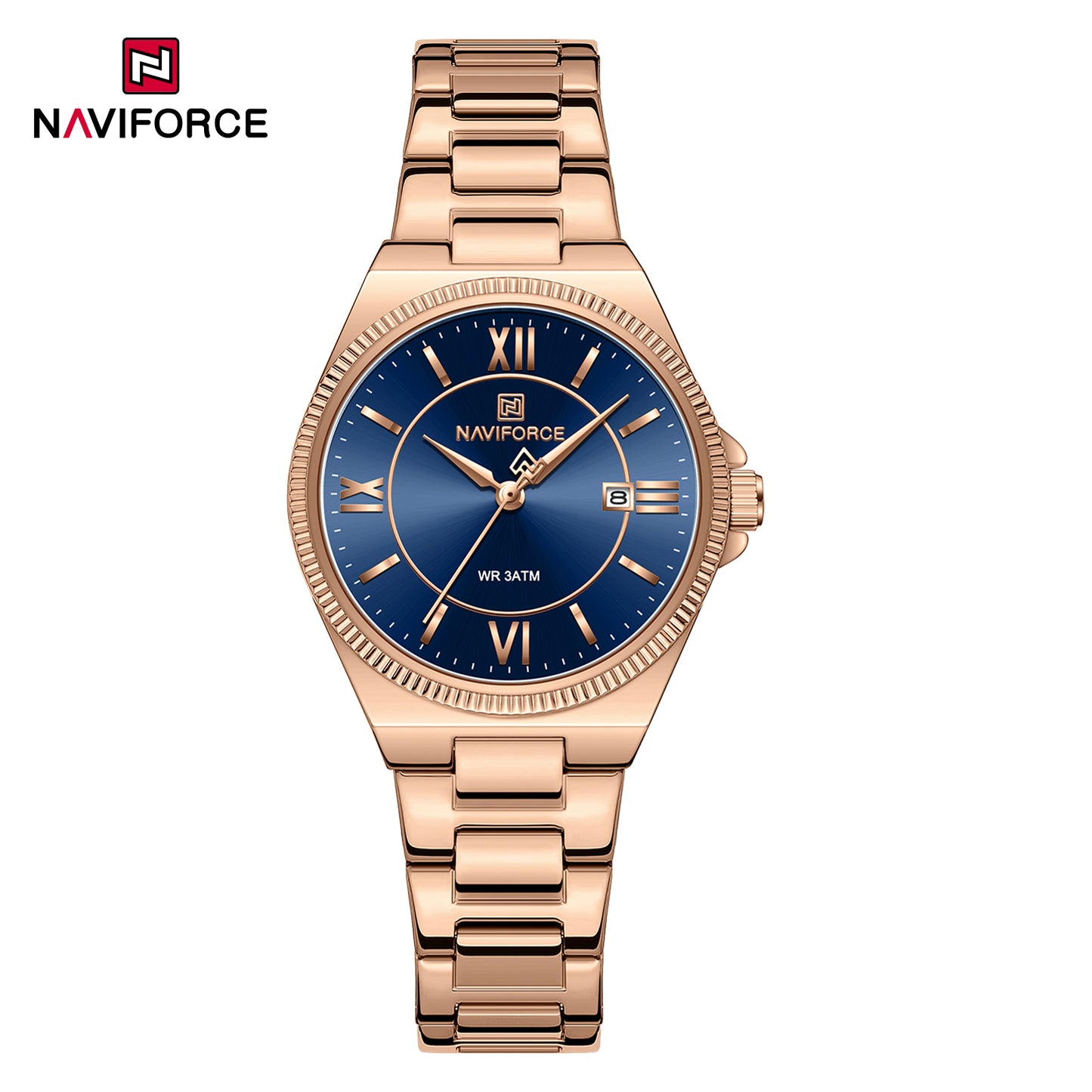 Naviforce 5073 Eva Women Watch -RoseGold Blue