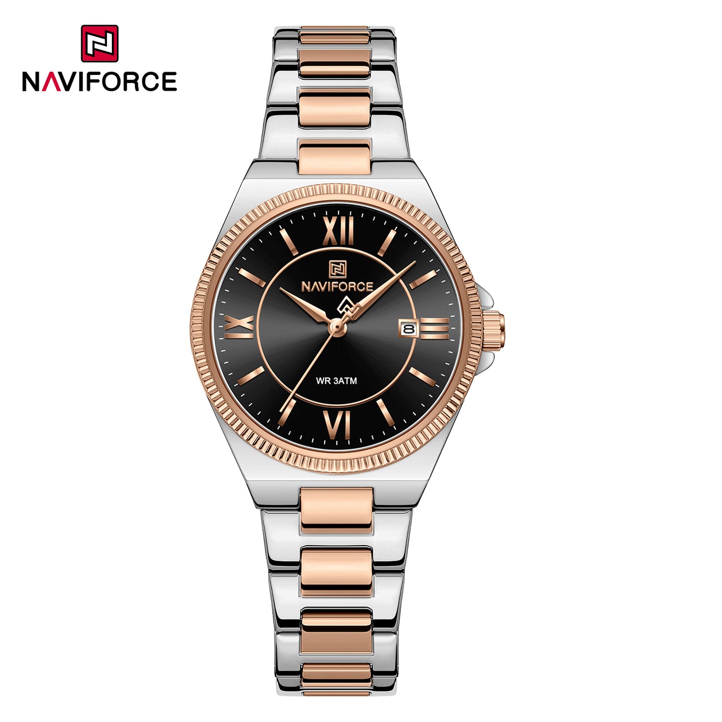 Naviforce 5073 Eva Women Watch - RoseGold Black