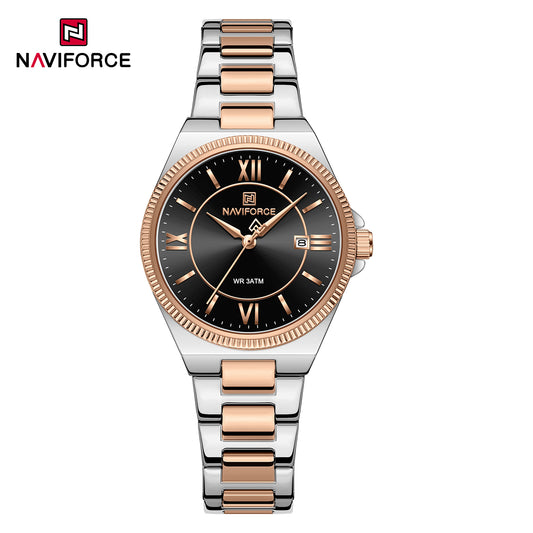 Naviforce 5073 Eva Women Watch - RoseGold Black